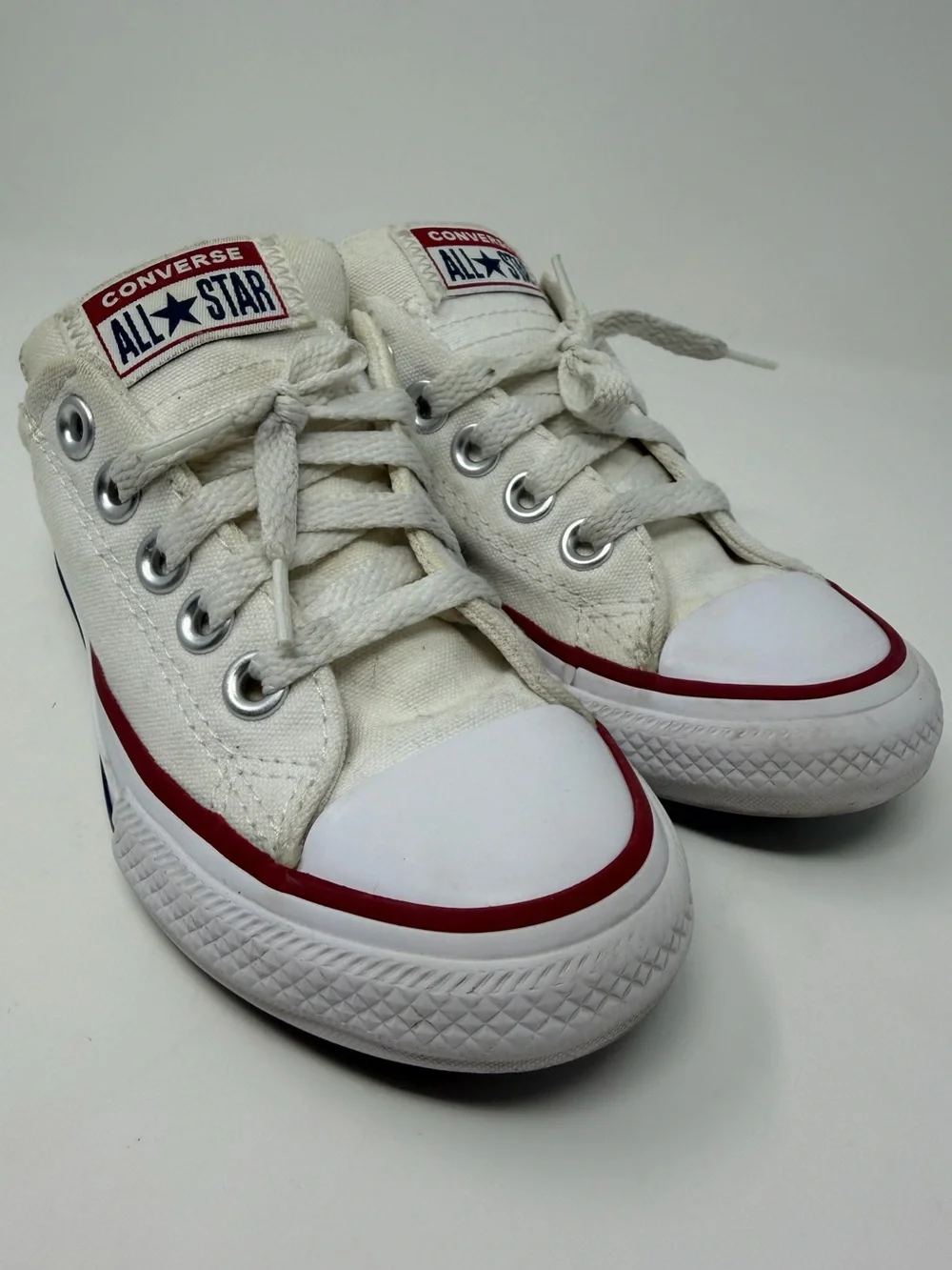 Converse Kids' White Canvas Low-Top Sneakers - All Star Sz. 11y
